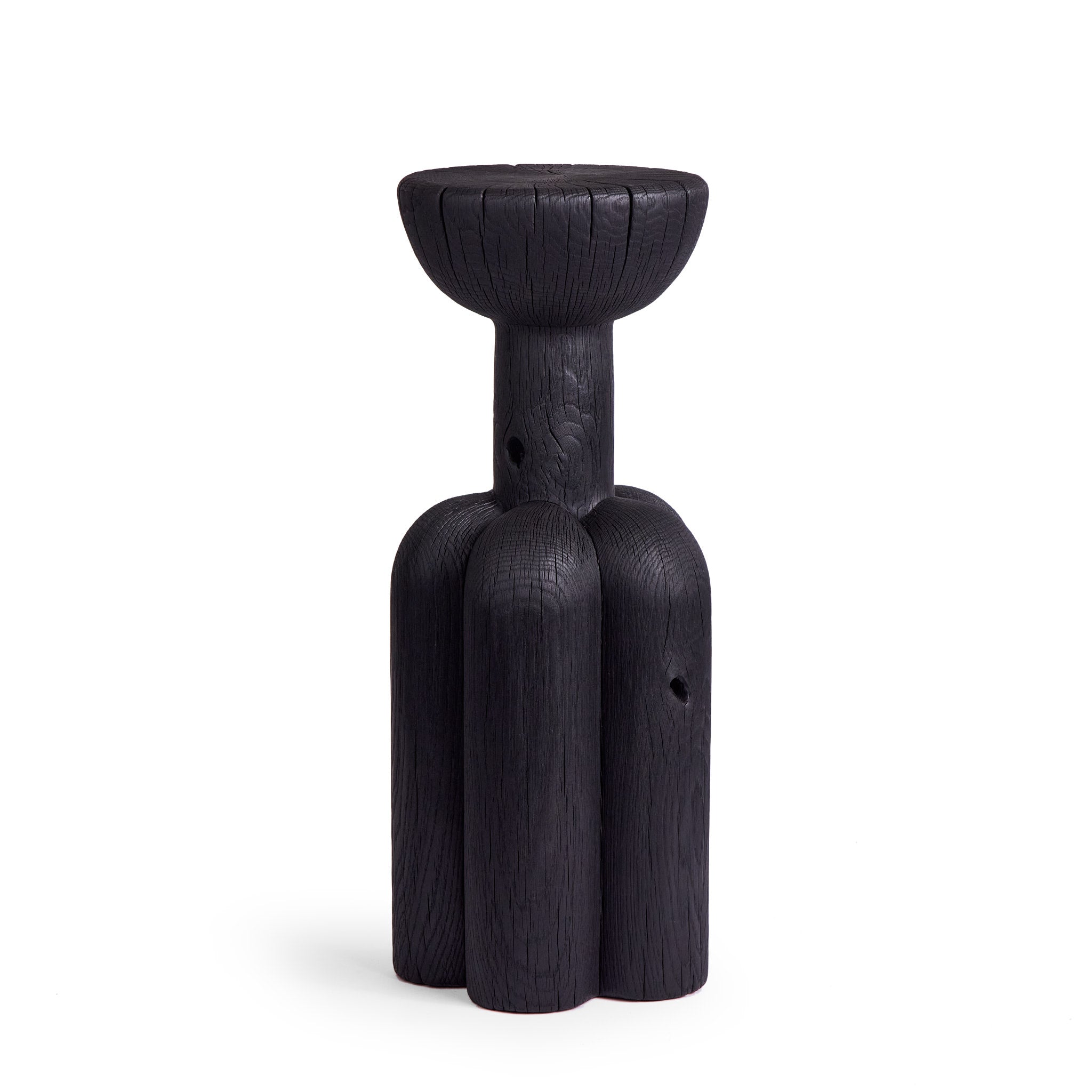 #6 Lobed Pedestal in Charred Oak Zoom Image 1