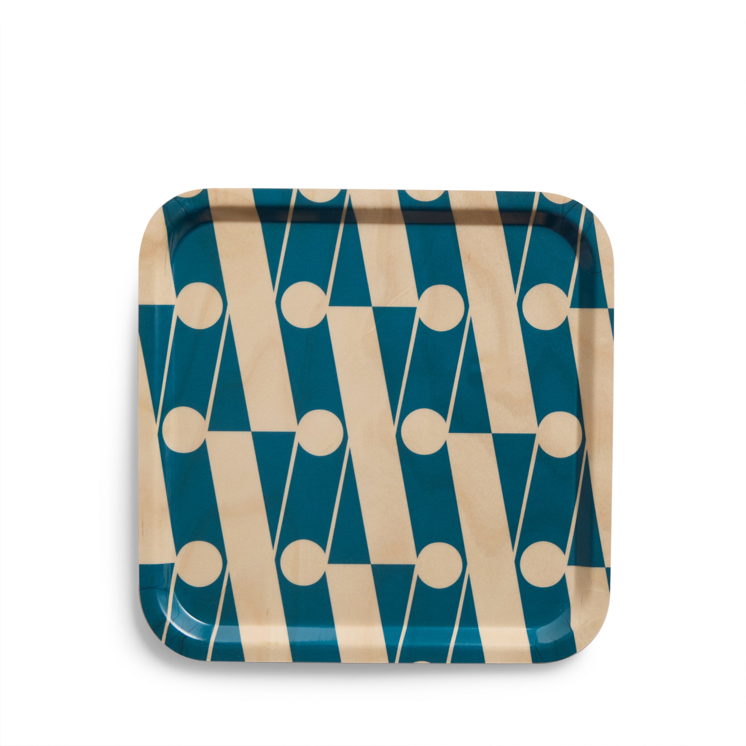X Pattern Square Tray in Cerulean Zoom Image 1