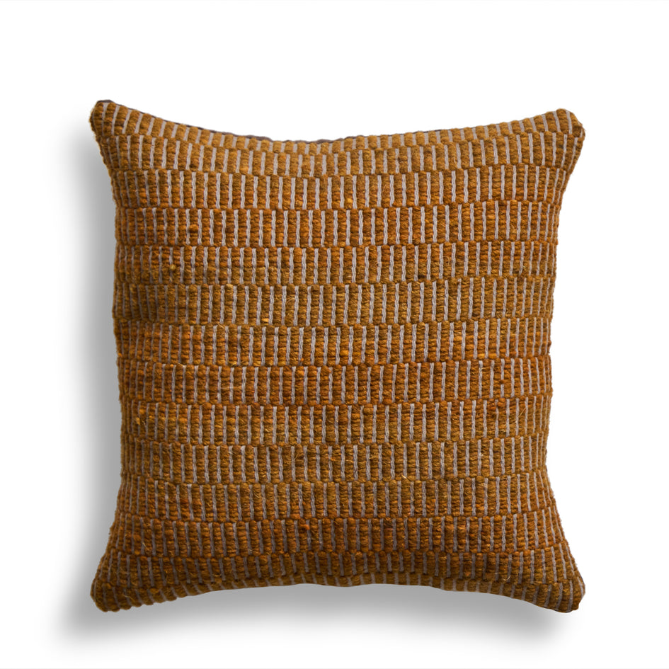 Natural Dye Pillow in Tierra Sombra Image 1