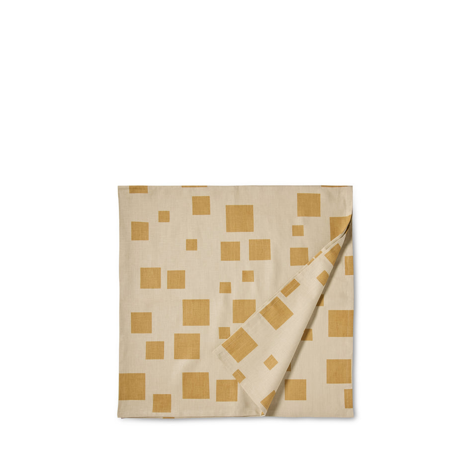 Casa Pattern Square Table Topper in Leather & Celery Image 1