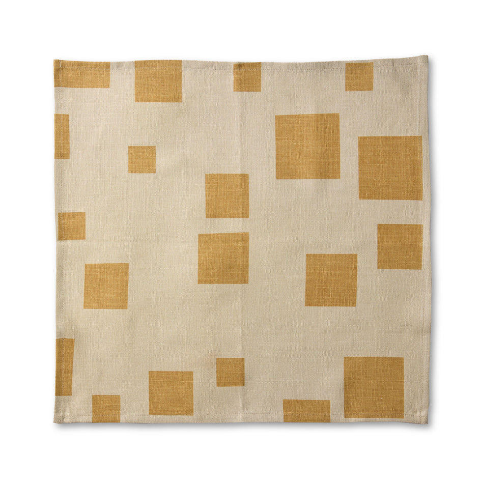 Casa Pattern Napkin in Leather & Celery Image 2