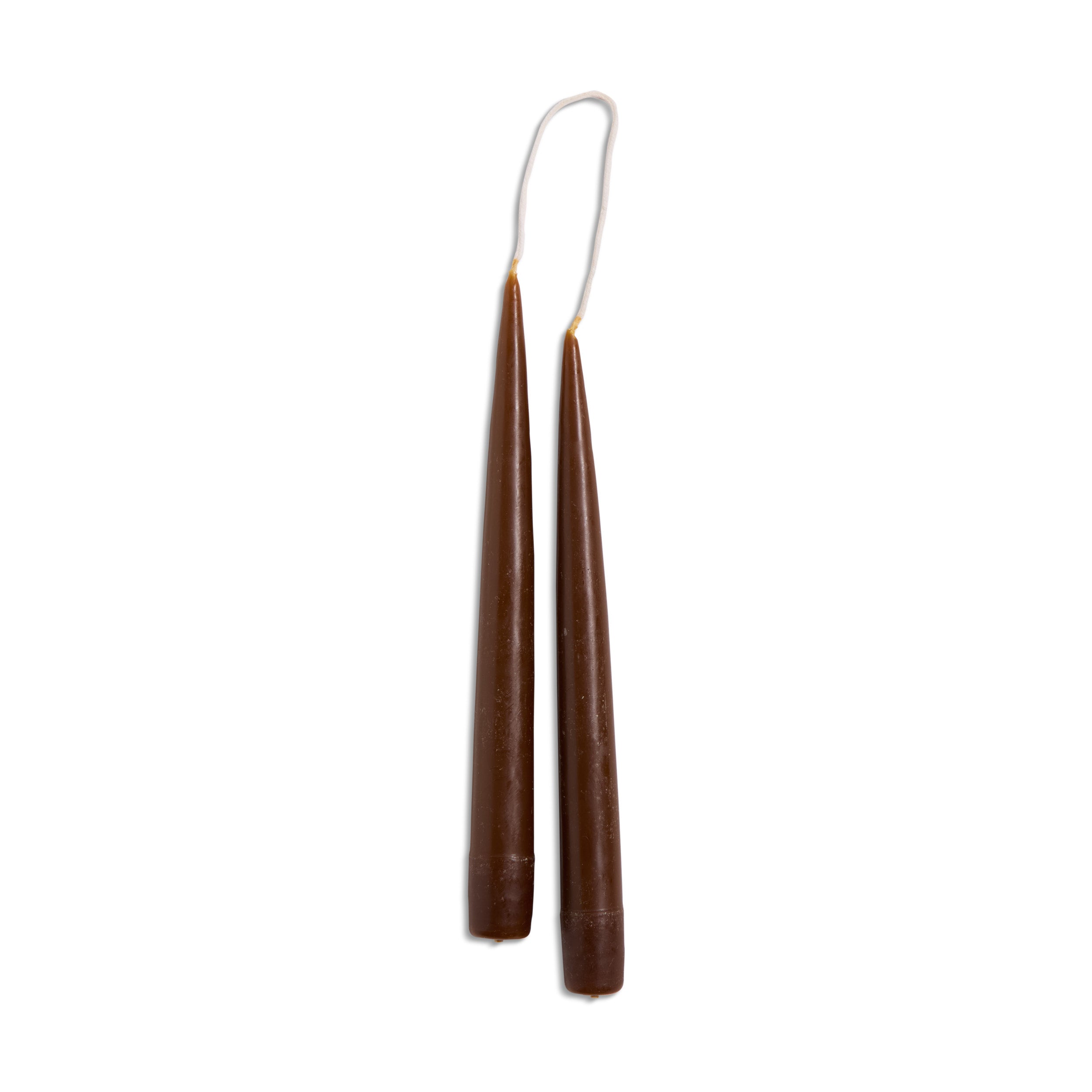 9" Taper Candle Set in Chocolate Zoom Image 1