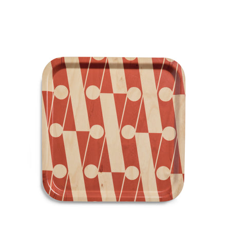 X Pattern Square Tray in Desert