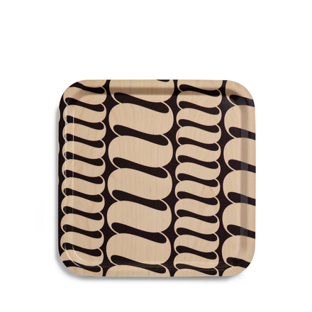 Tilde Pattern Square Tray in Taproot