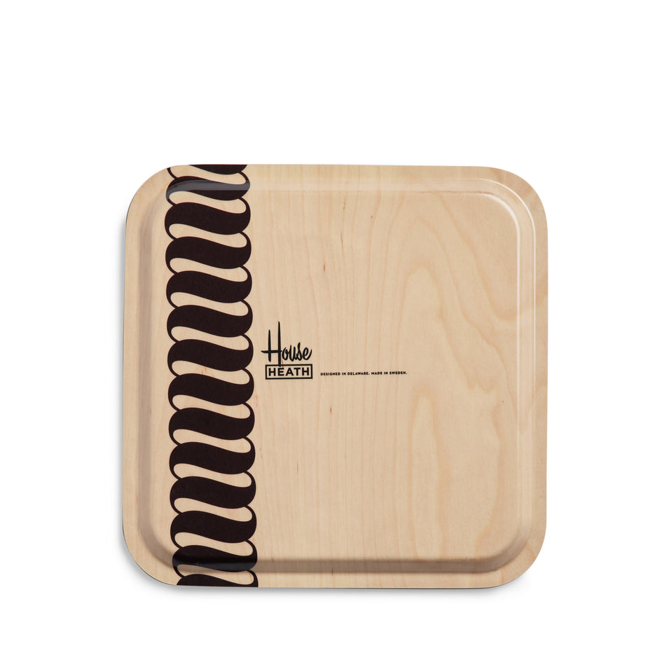 Tilde Pattern Square Tray in Taproot Image 2