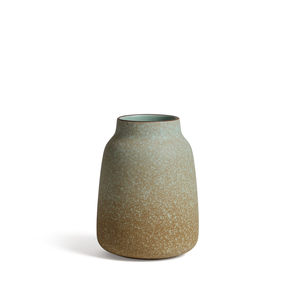 Wide Vase in White Pumice / Turmeric / Soapstone Image 1