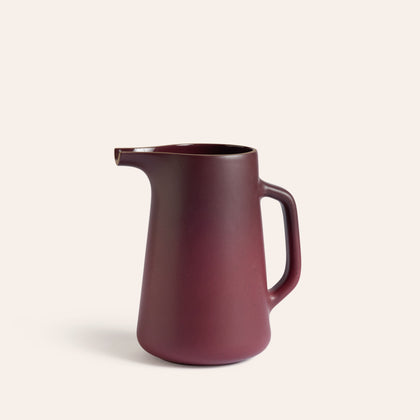 Large Pitcher in Cranberry and Taproot