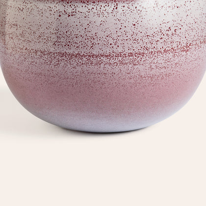 John's Bowl in Opaque White / Cranberry / Frost