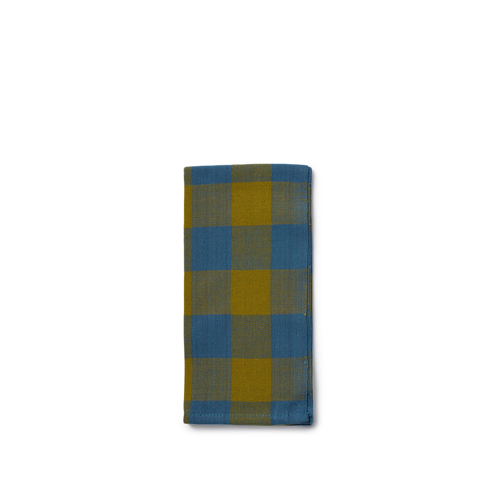 Big Gingham Napkin 3 in Blue (Set of 2) Image 1