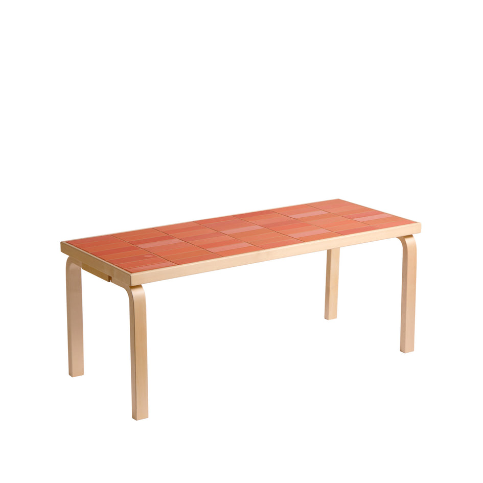Tile Table Rectangular in Red+ Image 1