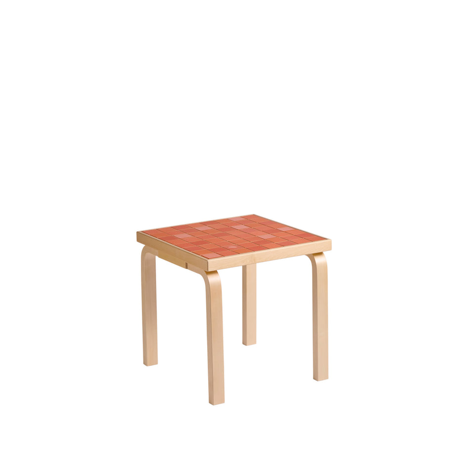 Tile Table Square in Red+ Image 1
