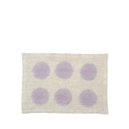 Hand-Painted Linen Circle Placemat in Dusk