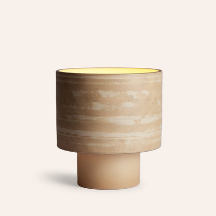 Stack Wide Table Lamp in Hickory and Barley