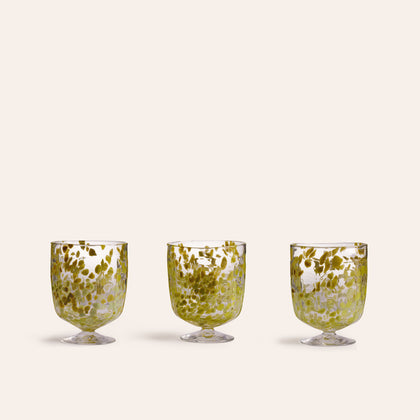 Foot Glass in Cypress Tortoise Shell
