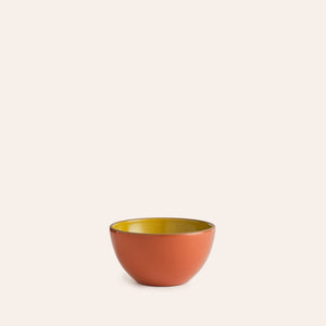 Kids Dessert Bowl in Zest Yellow / Tomato