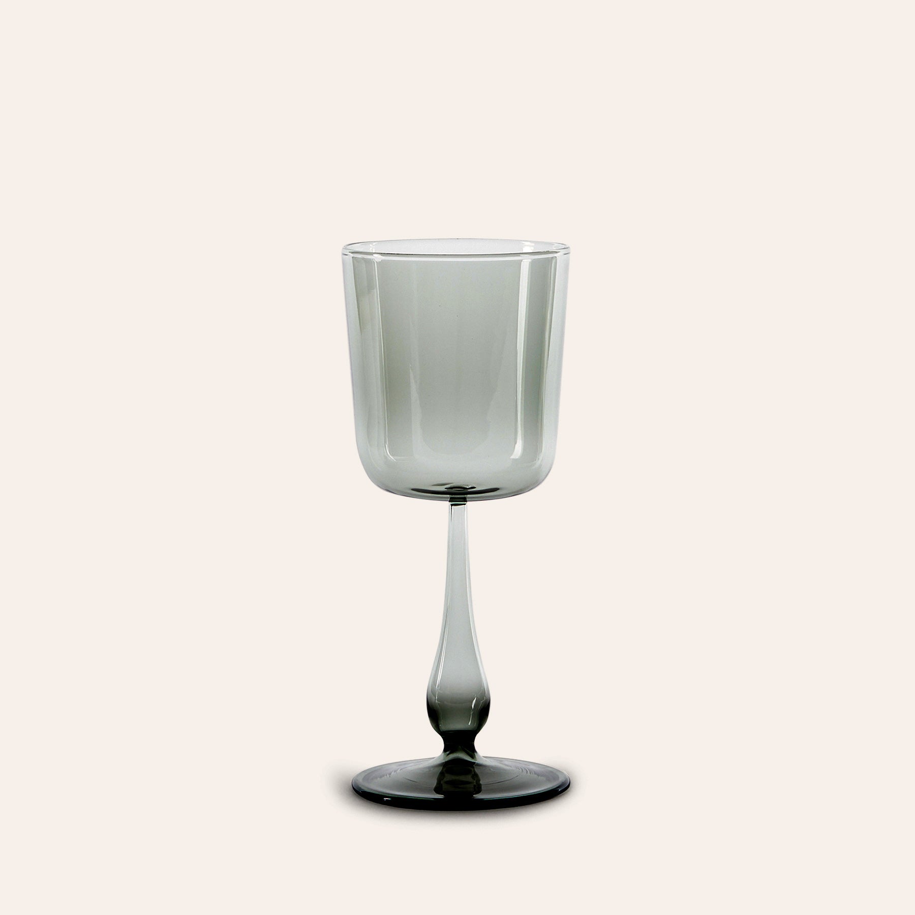 Luisa Calice Stem Glass in Fog (Set of 2)