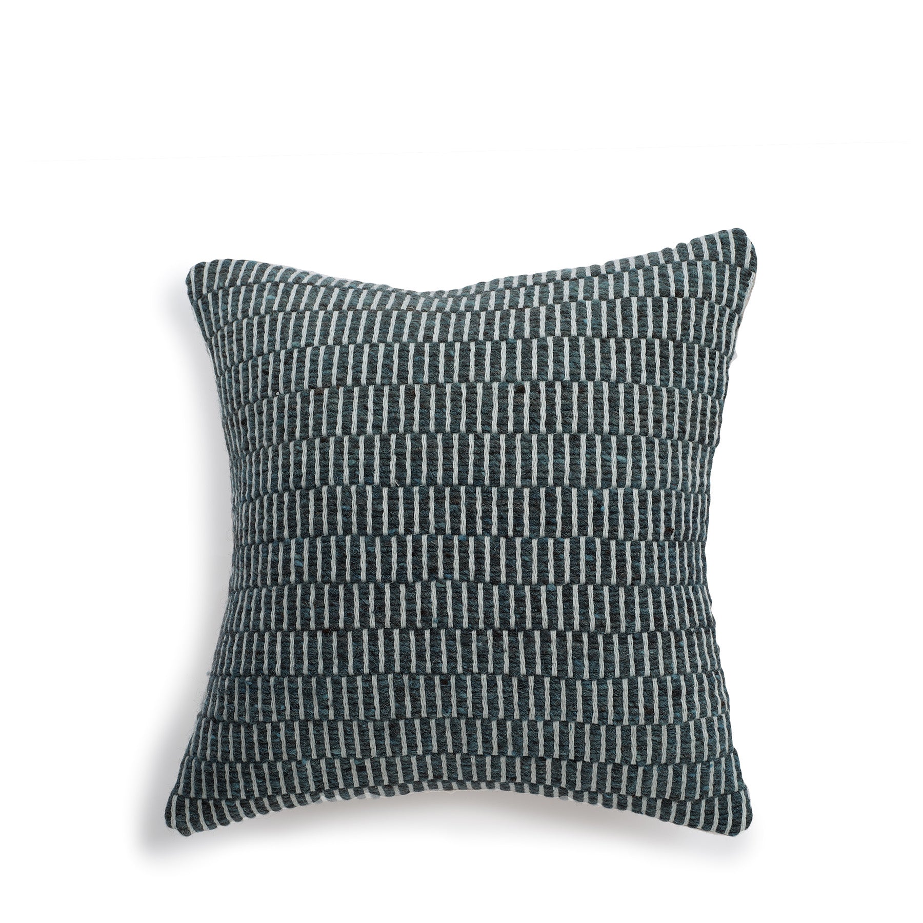 Natural Dye Wool Pillow in Blue Zoom Image 1