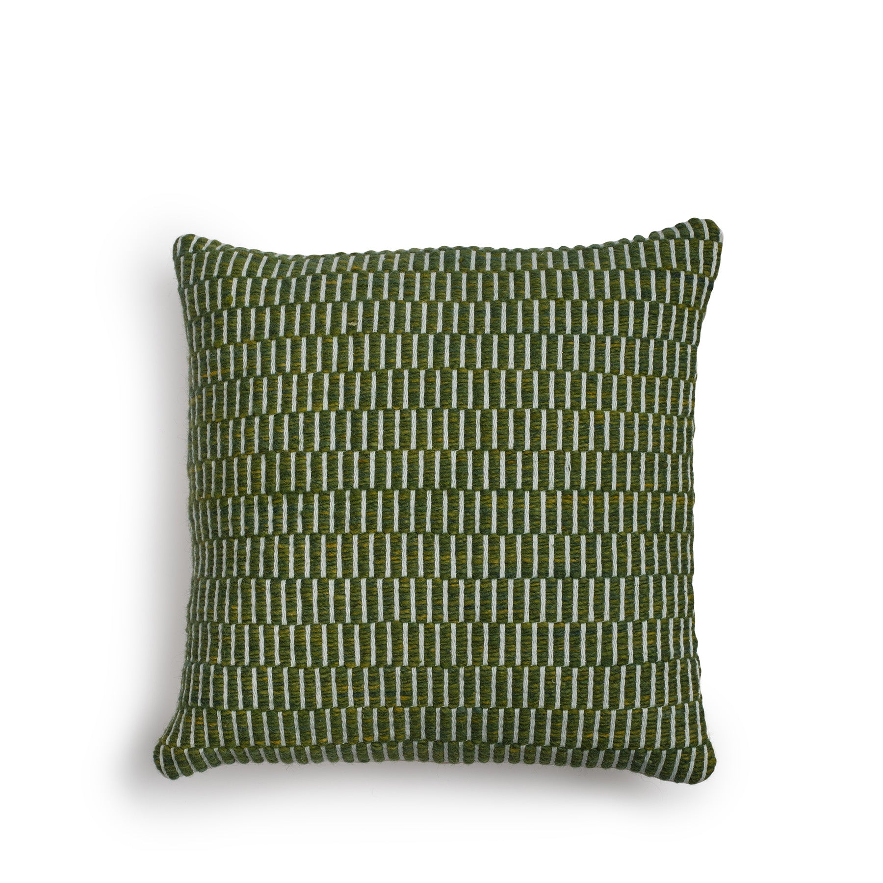Natural Dye Wool Pillow in Green Zoom Image 1