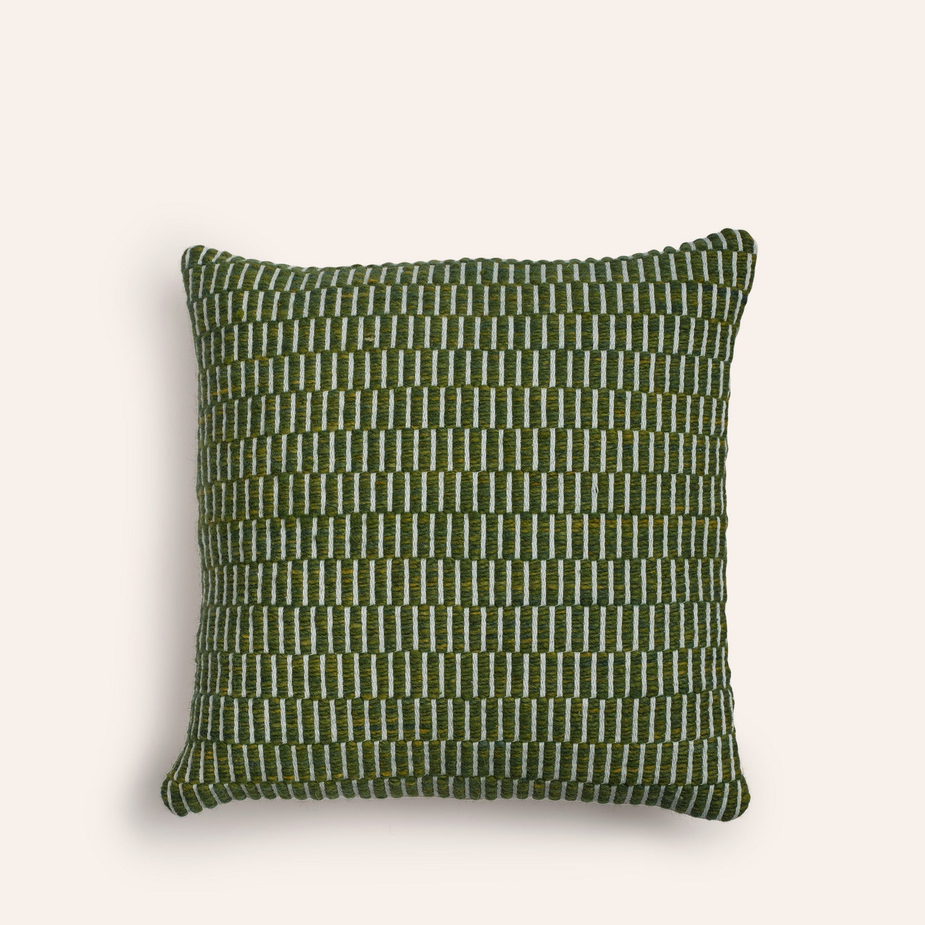 Natural Dye Wool Pillow in Green
