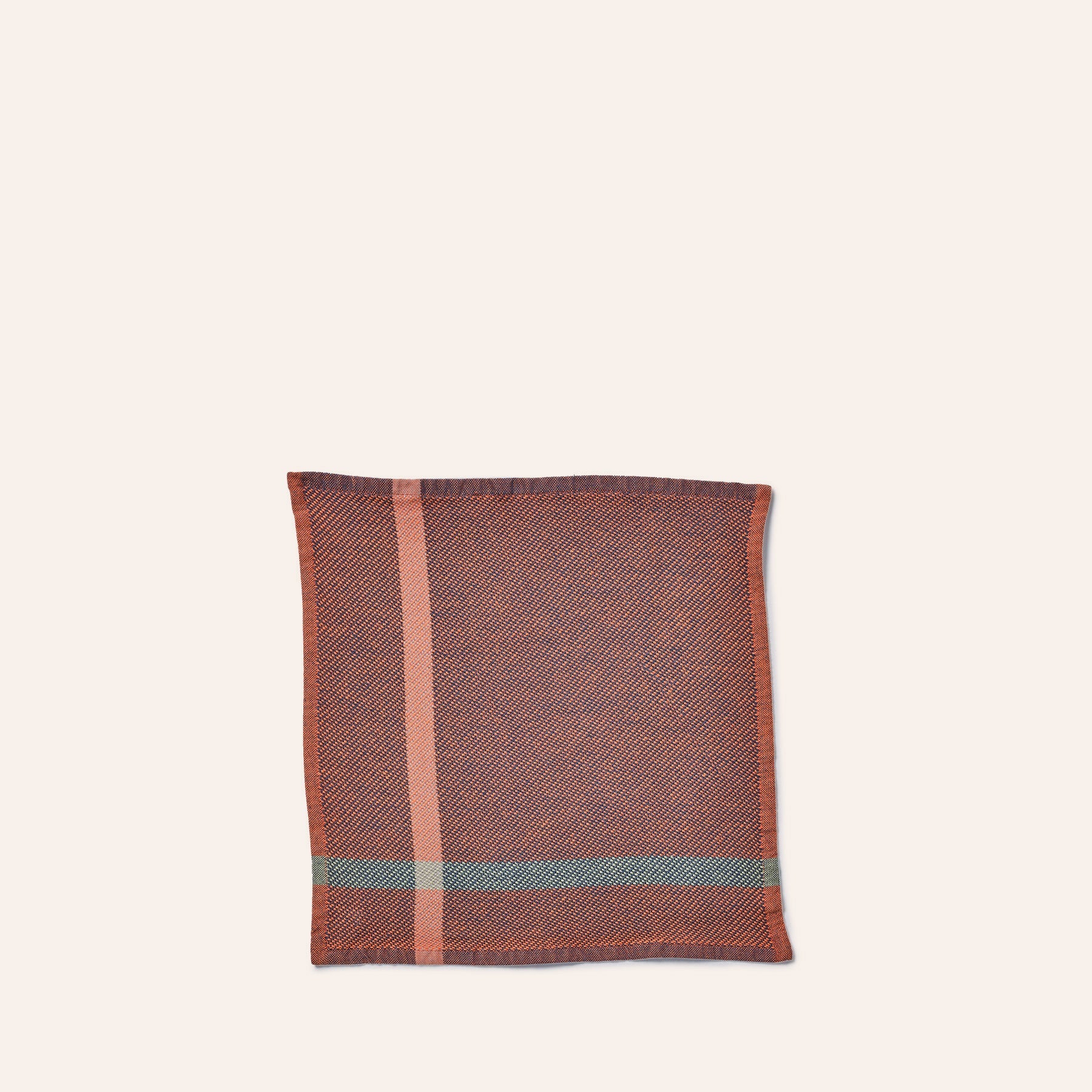 Washcloth in Marine & Pumpkin