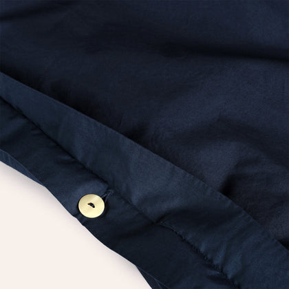 Percale Cotton Duvet Cover in Distant Blue