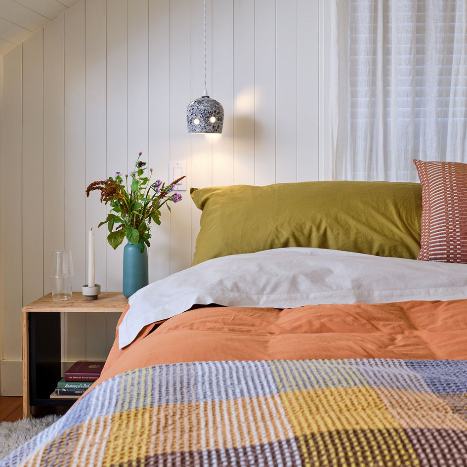 Percale Cotton Duvet Cover in Isabela Beige Image 5