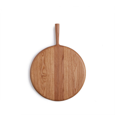 12" Circle Cutting Board in Oak