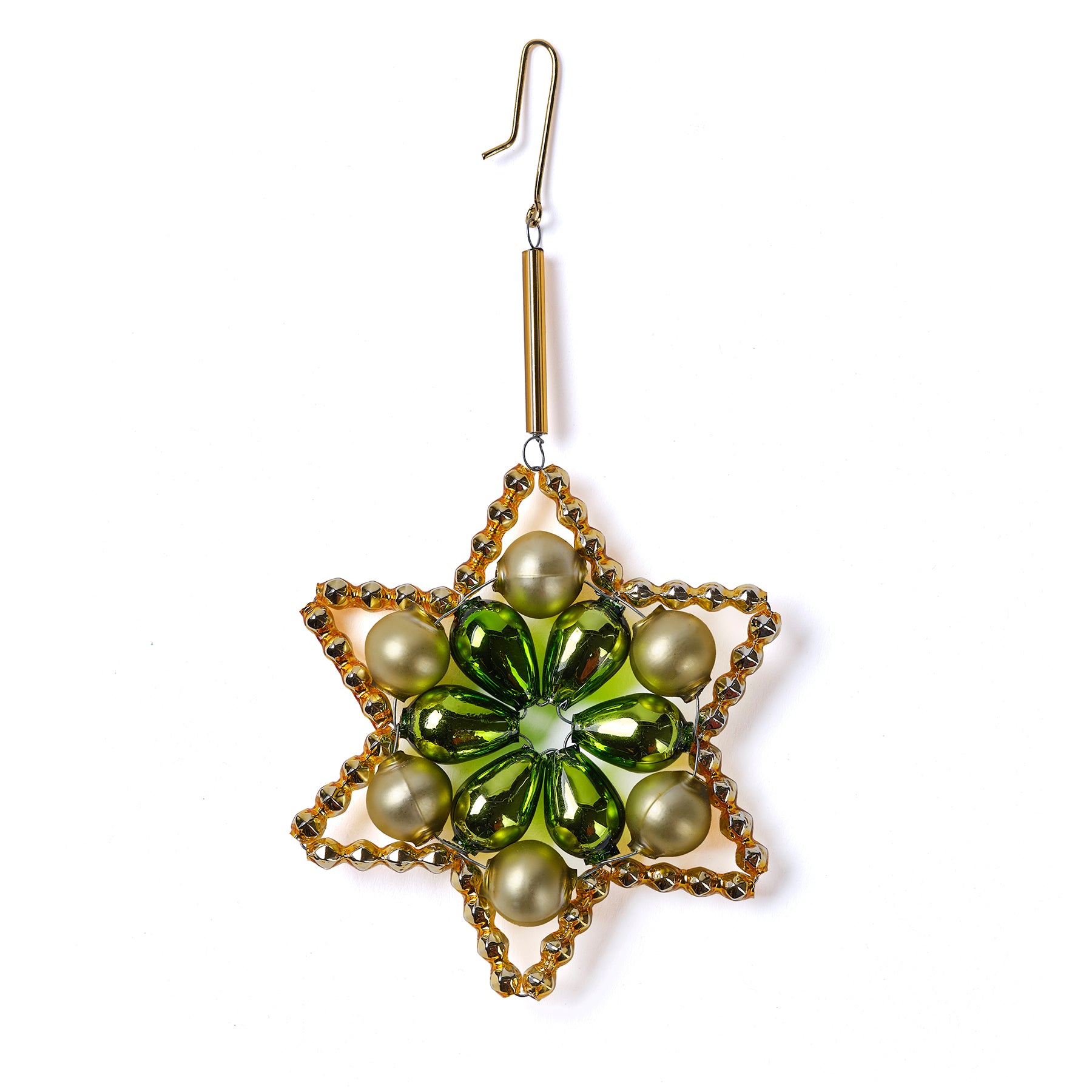 Star Ornament in Gold/Green Zoom Image 1