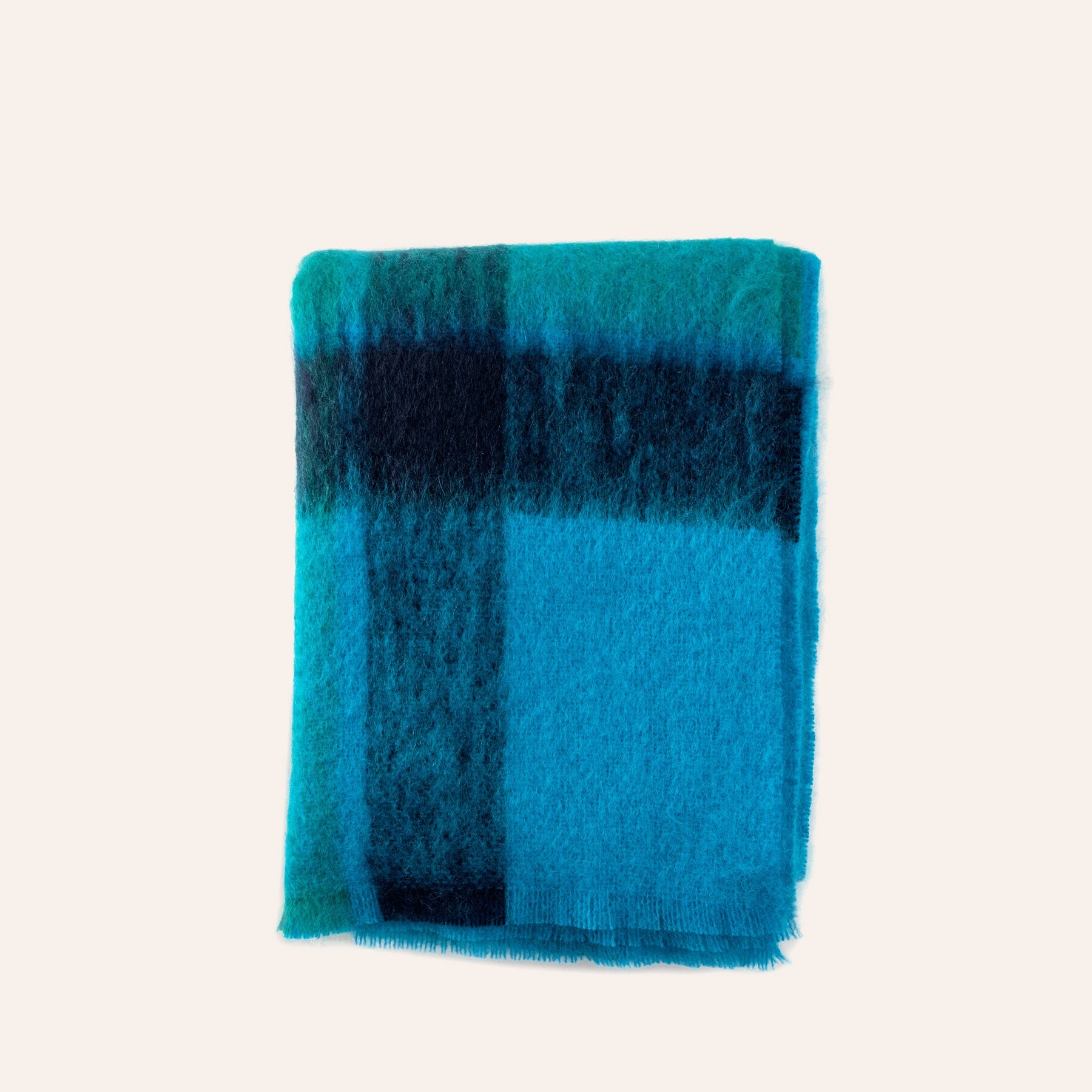 Mohair Ecosse Throw in Ultramarine