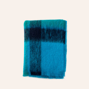 Mohair Ecosse Throw in Ultramarine