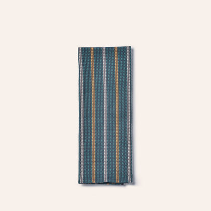 Slate Cotton Waffle Weave Tea Towel in Juniper