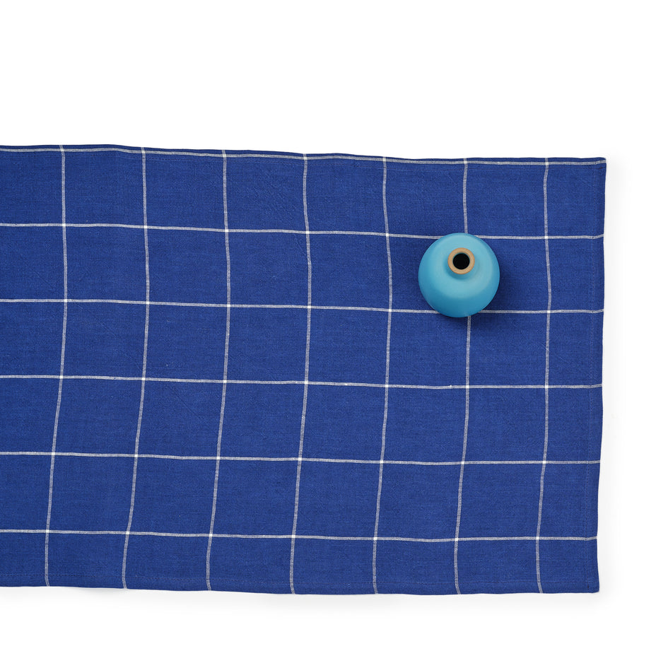 Windowpane Runner in Cobalt Blue Image 1