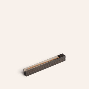 Narrow Box Burner in Blackened Brass