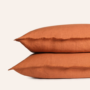 Tela Linen Pillowcase in Coccio Brown (Set of 2)