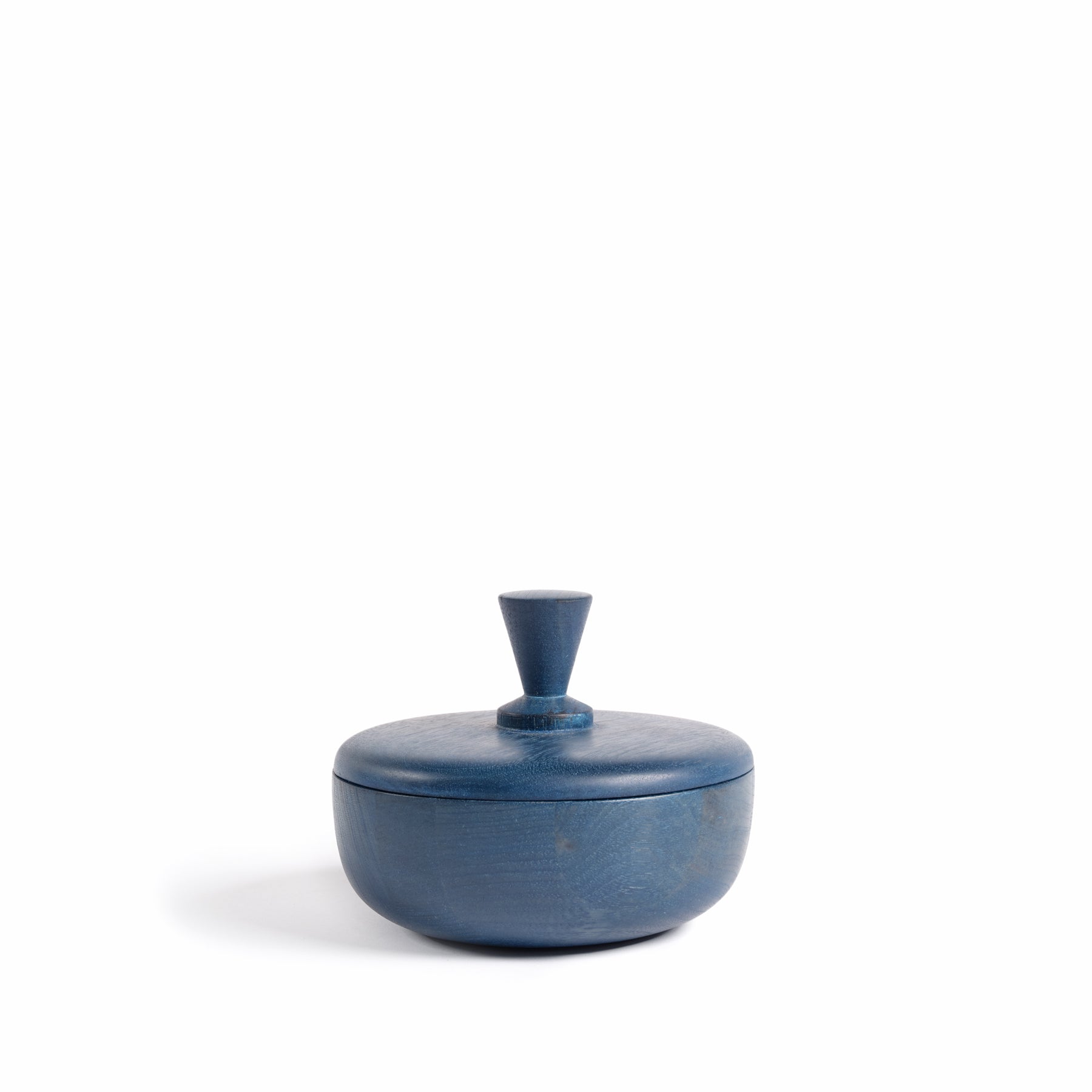 Wide Container with Triangle Lid in Denim Zoom Image 1