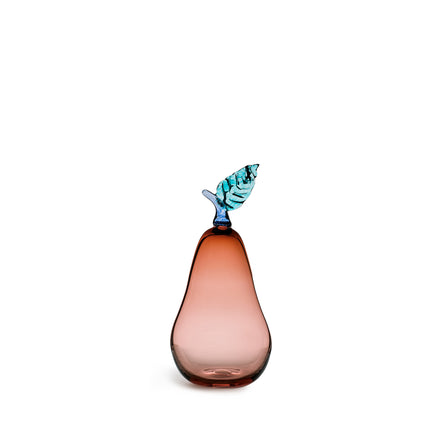 Marianne Pear Paperweight in Copper and Ruby