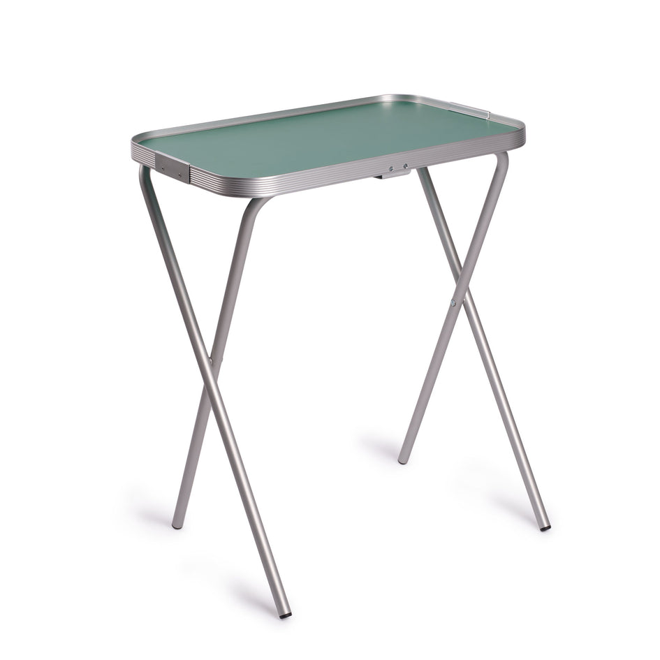 Folding Tray Table in Mint Green & Silver Image 1
