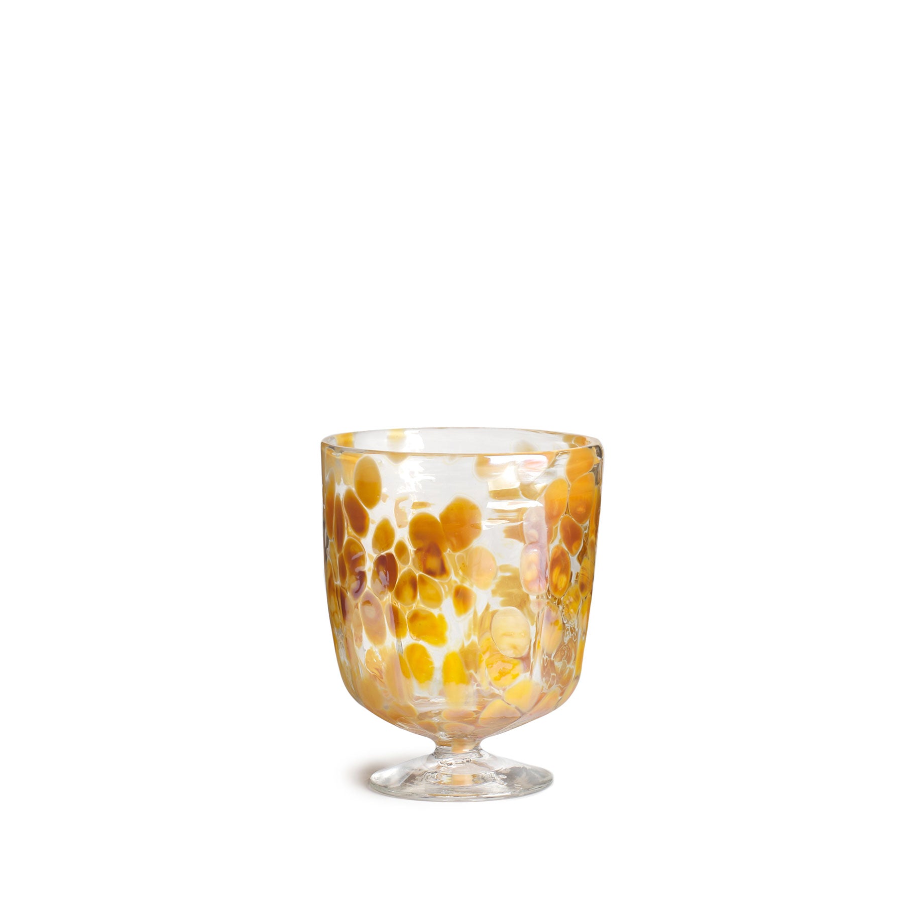 Tall Footed Glass in Tortoise Shell Zoom Image 1