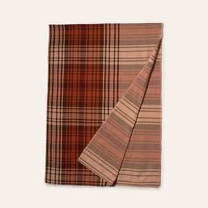 Hazy Plaid Tablecloth in Russet