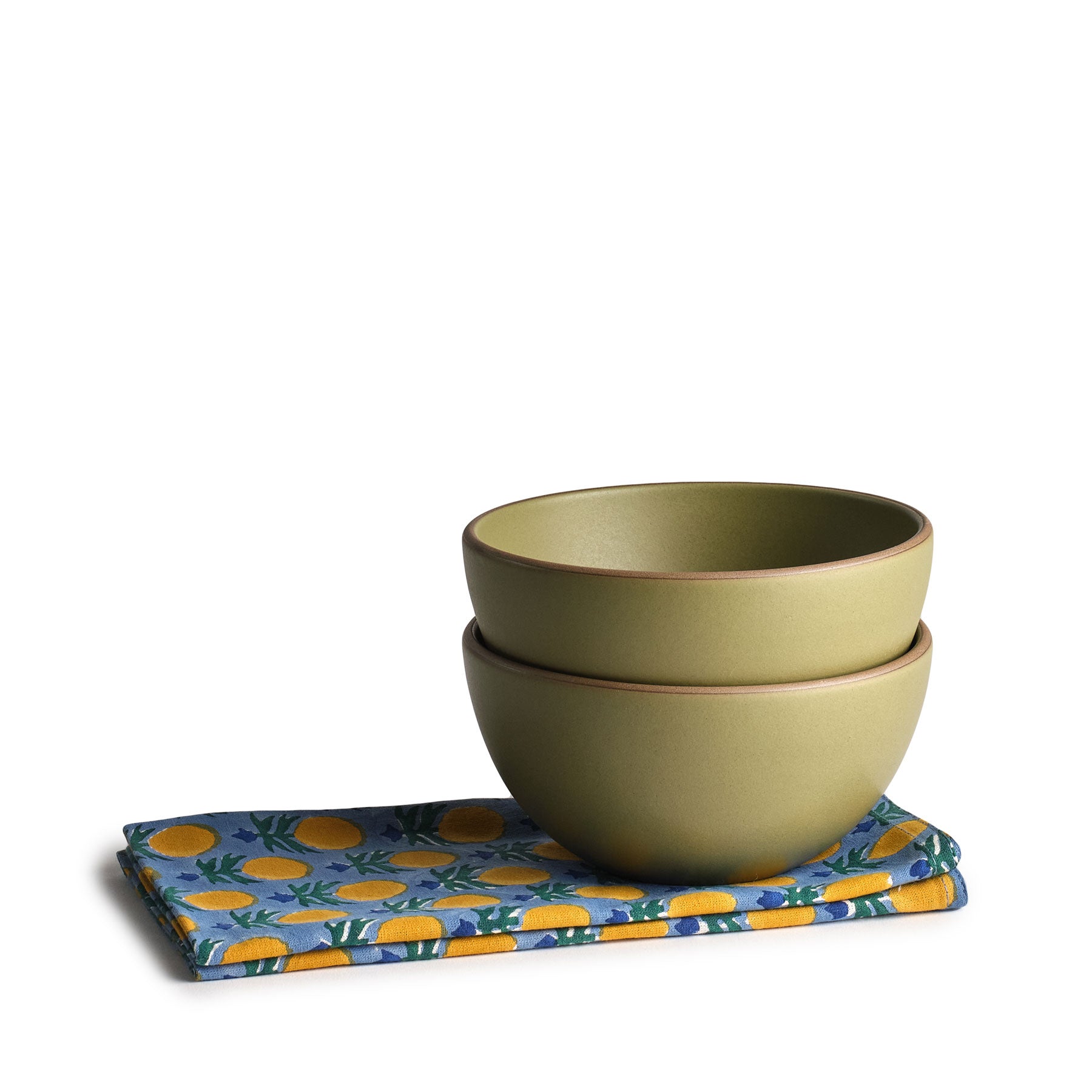 Cereal Bowl Set in Pesto Zoom Image 1