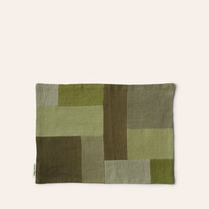 Patchwork Placemat in Cypress and Tomatillo