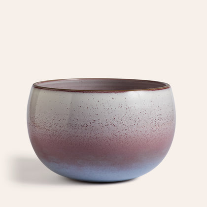 John's Bowl in Opaque White / Cranberry / Frost