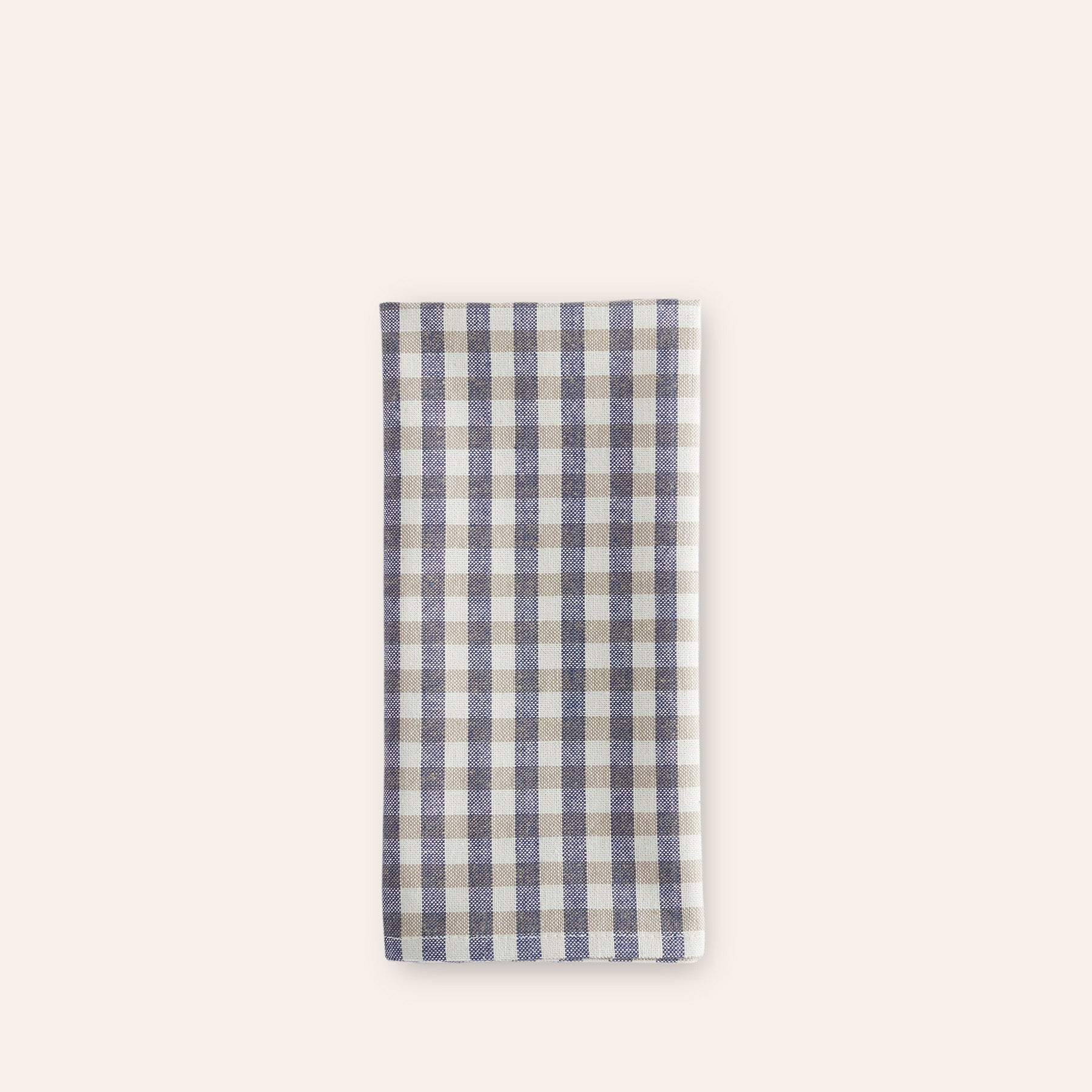 Set of 4 Gingham Napkins in Blue/Sage