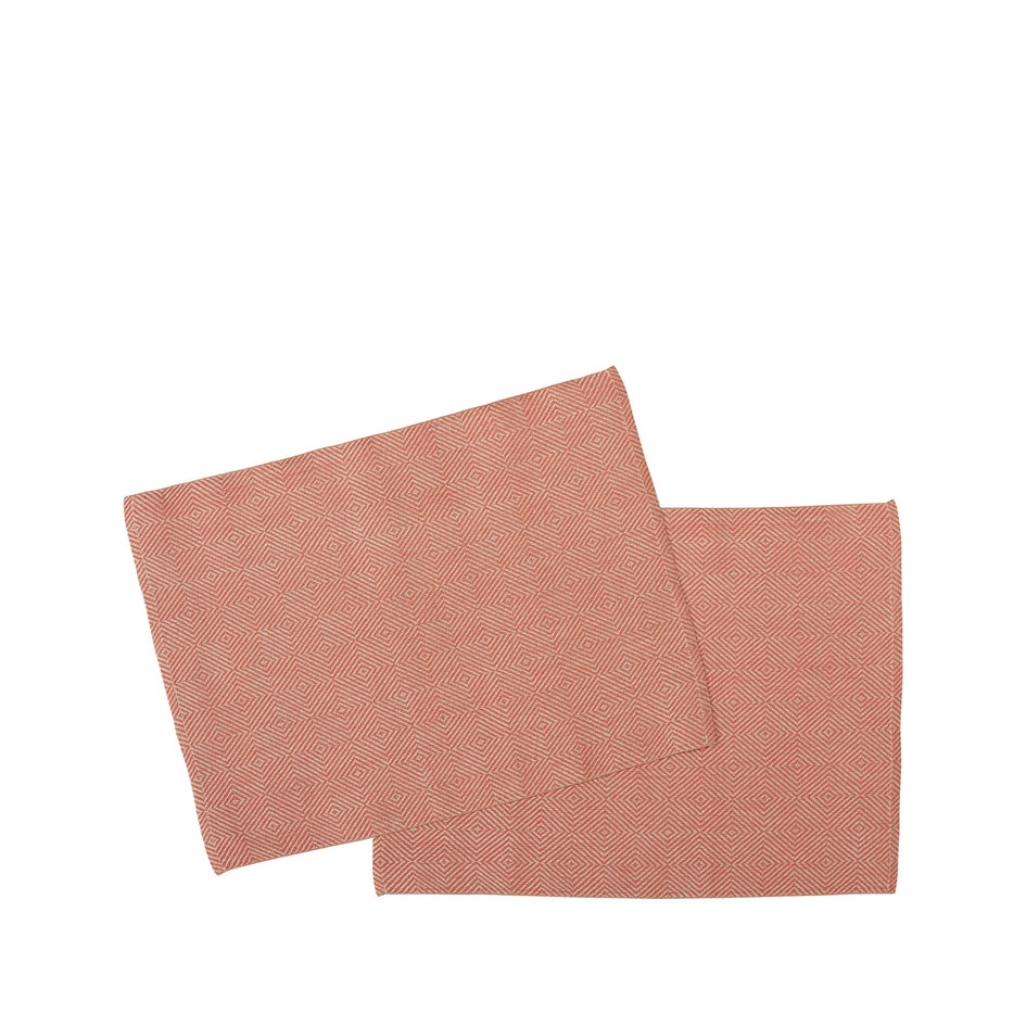 Rutig Strandrag Placemats in Brick Red (Set of 2) Image 1