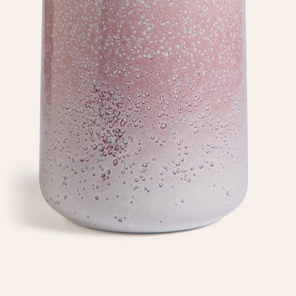 Tall Vase in Opaque White / Cranberry / Frost