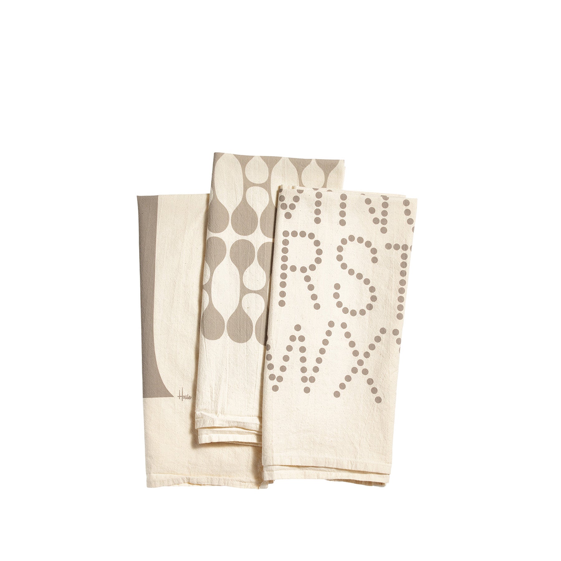 Flour Sack Tea Towels in Grey (Set of 3) Zoom Image 1