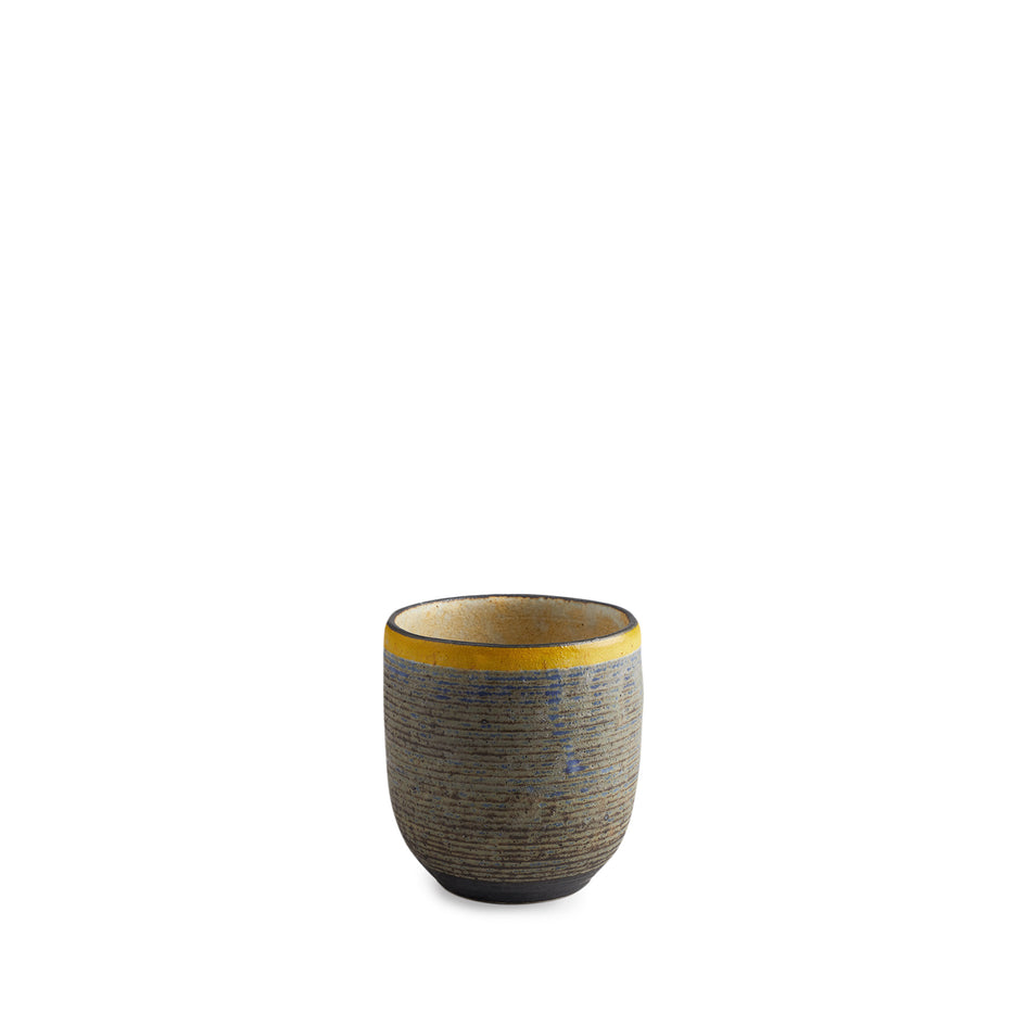 #45 Large Tumbler in Indigo with Yellow Ring Image 1