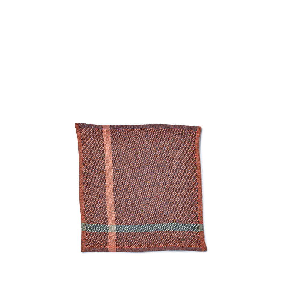 Washcloth in Marine & Pumpkin Image 1