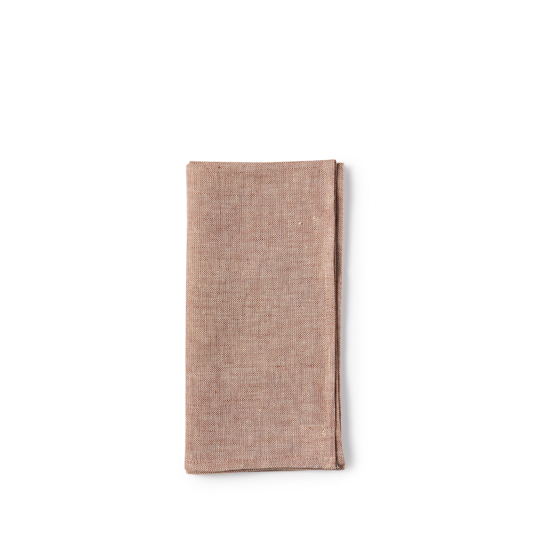 Linen Hopsack Napkins in Mattone Red (Set of 2) Zoom Image 1