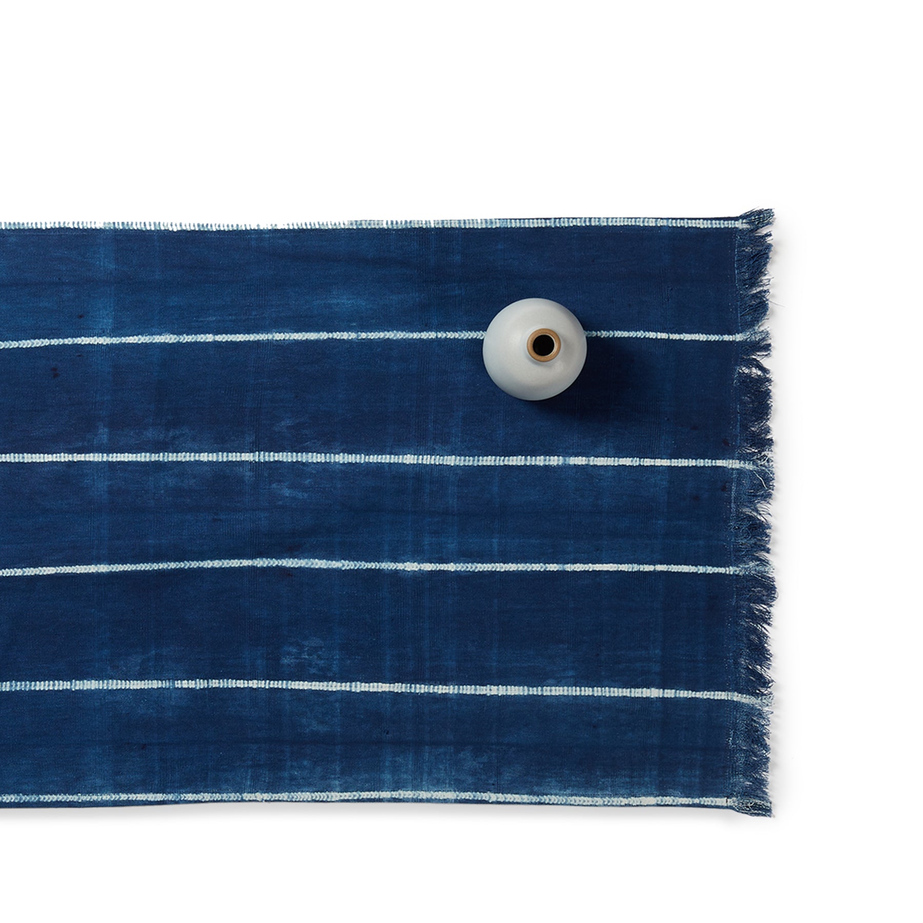 Indigo Cotton Tie Dyed Runner Zoom Image 1